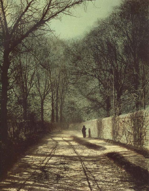 Atkinson Grimshaw Tree Shadows on the Park Wall,Roundhay Park Leeds
